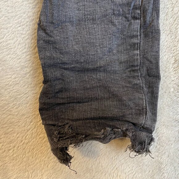 Madewell Womens Jeans Size 2 9" Mid-Rise Skinny Black Denim Distressed Hem - Picture 10 of 16